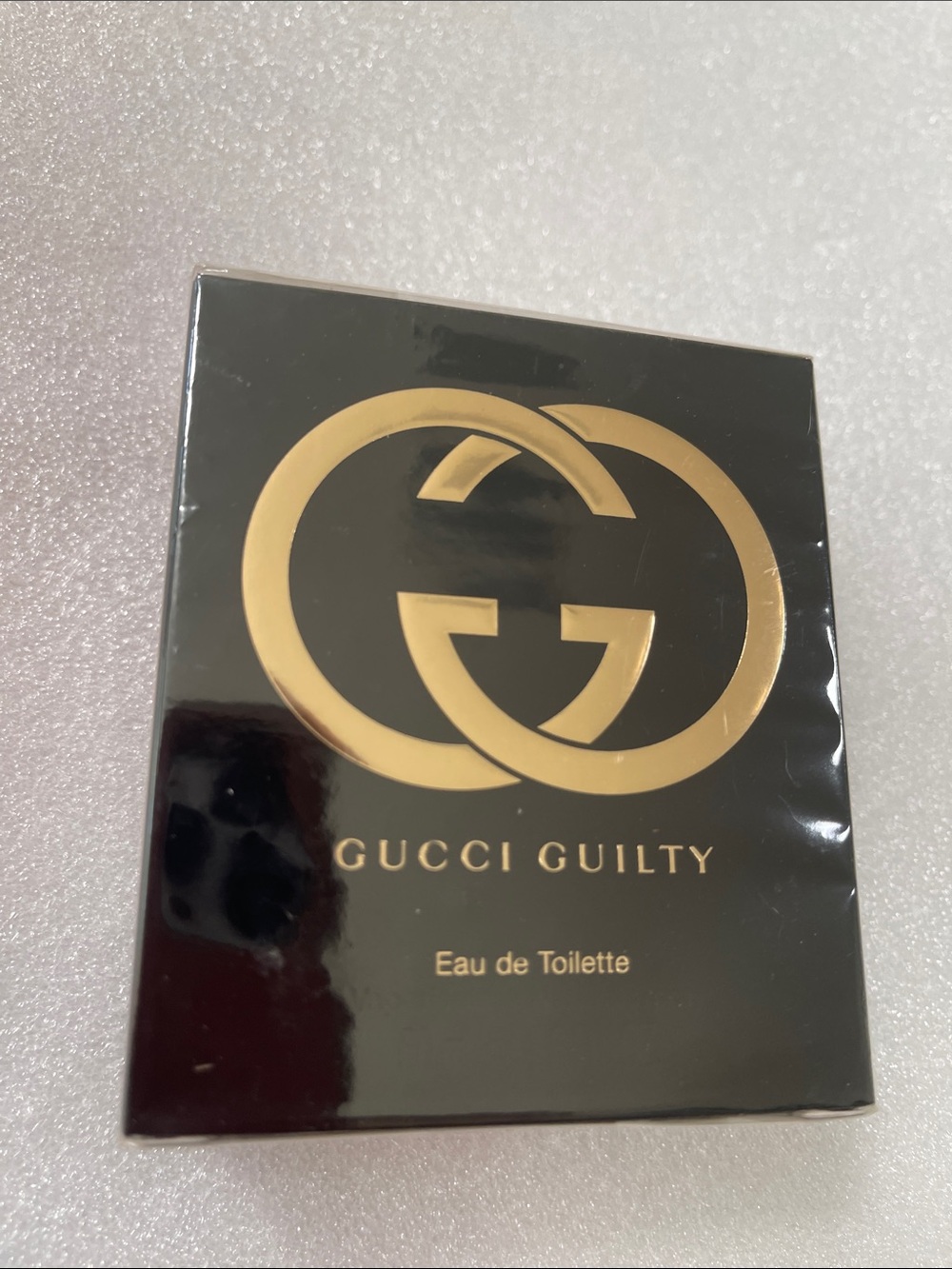 Gucci Black & Gold Logo Eau de Toilette Box. 1.7 oz. NIB